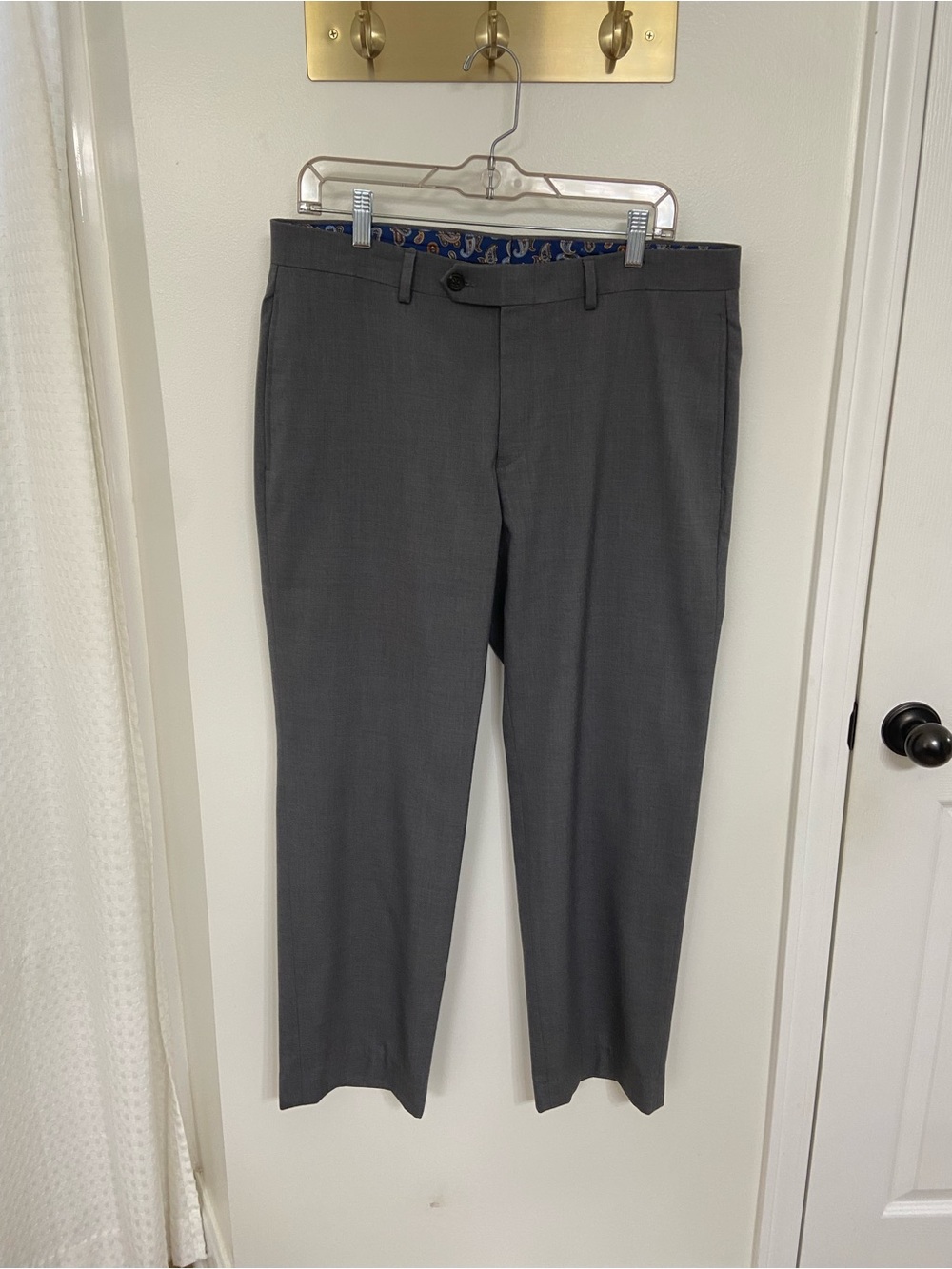 Lauren Ralph Lauren Men’s Gray Dress Pants 34W Tailored Trousers Stretch